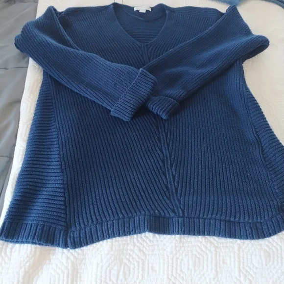 Charter Club V Neck Chunky Knit Cotton Sweater XL - Picture 11 of 11